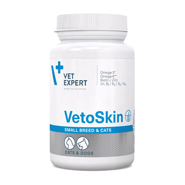 قرص تقویت کننده پوست و مو سگ و گربه مدل Vetoskin وت اکسپرت