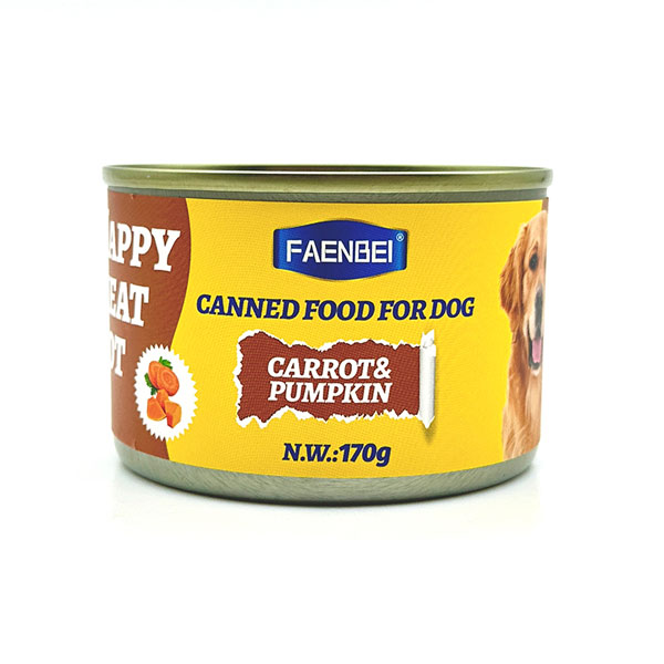 کنسرو سگ فنبی مدل Happy Meat Pot طعم هویج و کدو حلوایی
