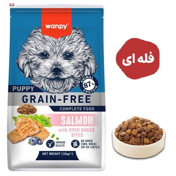 غذا خشک توله سگ با طعم سالمون ونپی