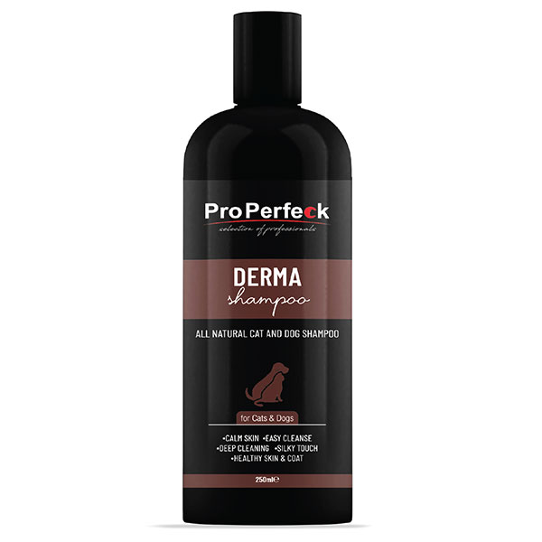شامپو موهای حساس سگ و گربه پروپرفک مدل Derma