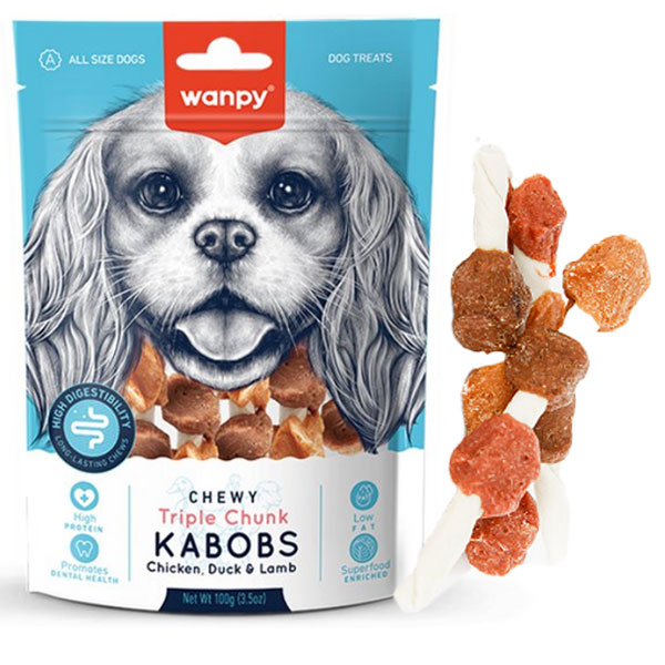 تشویقی سگ ونپی مدل Chew triple Chunk Kabobs