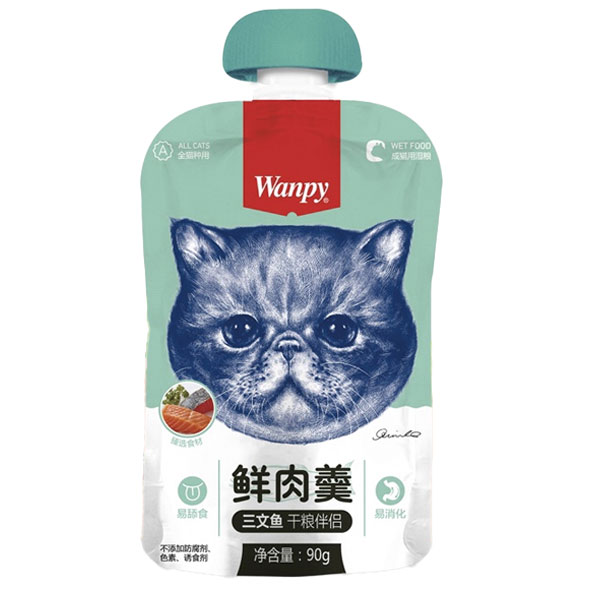 پودینگ گربه ونپی طعم ماهی سالمون (چینی نویس)