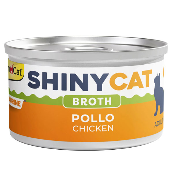 کنسرو گربه SHINY CAT جیم کت طعم مرغ در آب گوشت