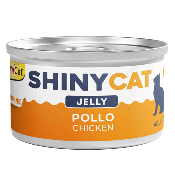کنسرو گربه SHINY CAT جیم کت طعم مرغ در ژله
