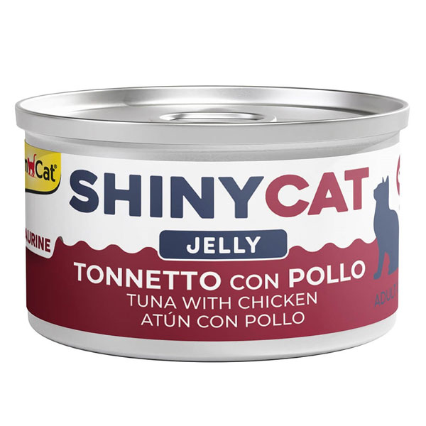 کنسرو گربه SHINY CAT جیم کت طعم ماهی تن و مرغ در ژله