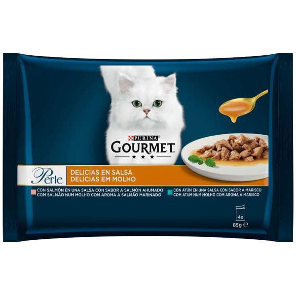 پوچ گربه مولتی پک گورمت مدل DELICIAS FISH