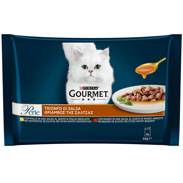 پوچ گربه مولتی پک گورمت مدل DELICIAS BEEF and CHICKEN
