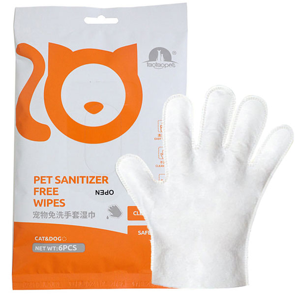 دستمال مرطوب دستکشی تمیز کننده بدن سگ و گربه TaoTao