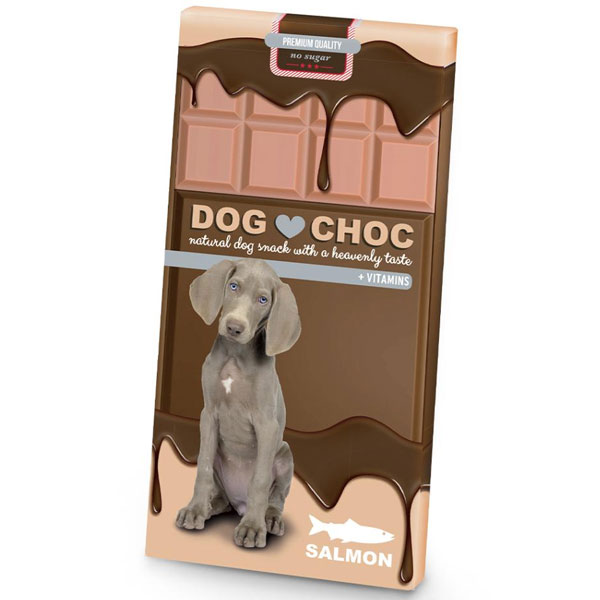 تشویقی شکلات تخته‌ای سگ Dog Choc طعم ماهی سالمون