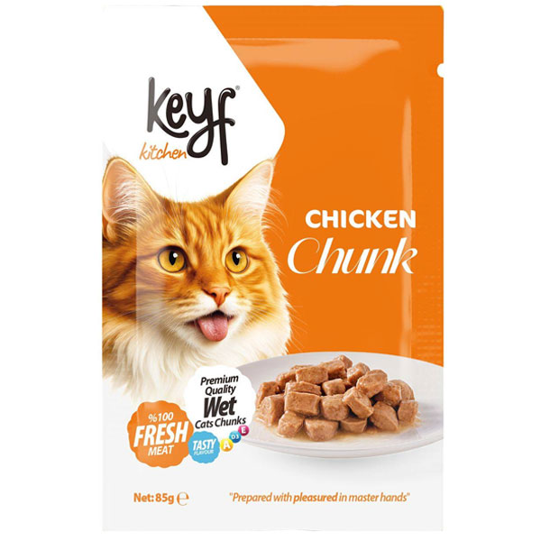 پوچ گربه keyf با طعم مرغ
