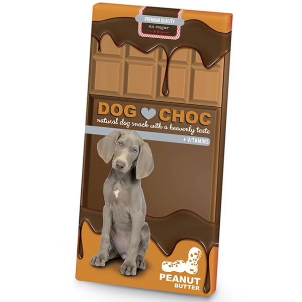 تشویقی مدادی شکلاتی سگ Dog Choc طعم کره بادام زمینی