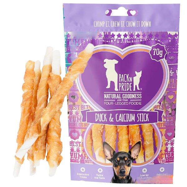 تشویقی سگ پیکن پراید مدل Duck and Calcium Stick